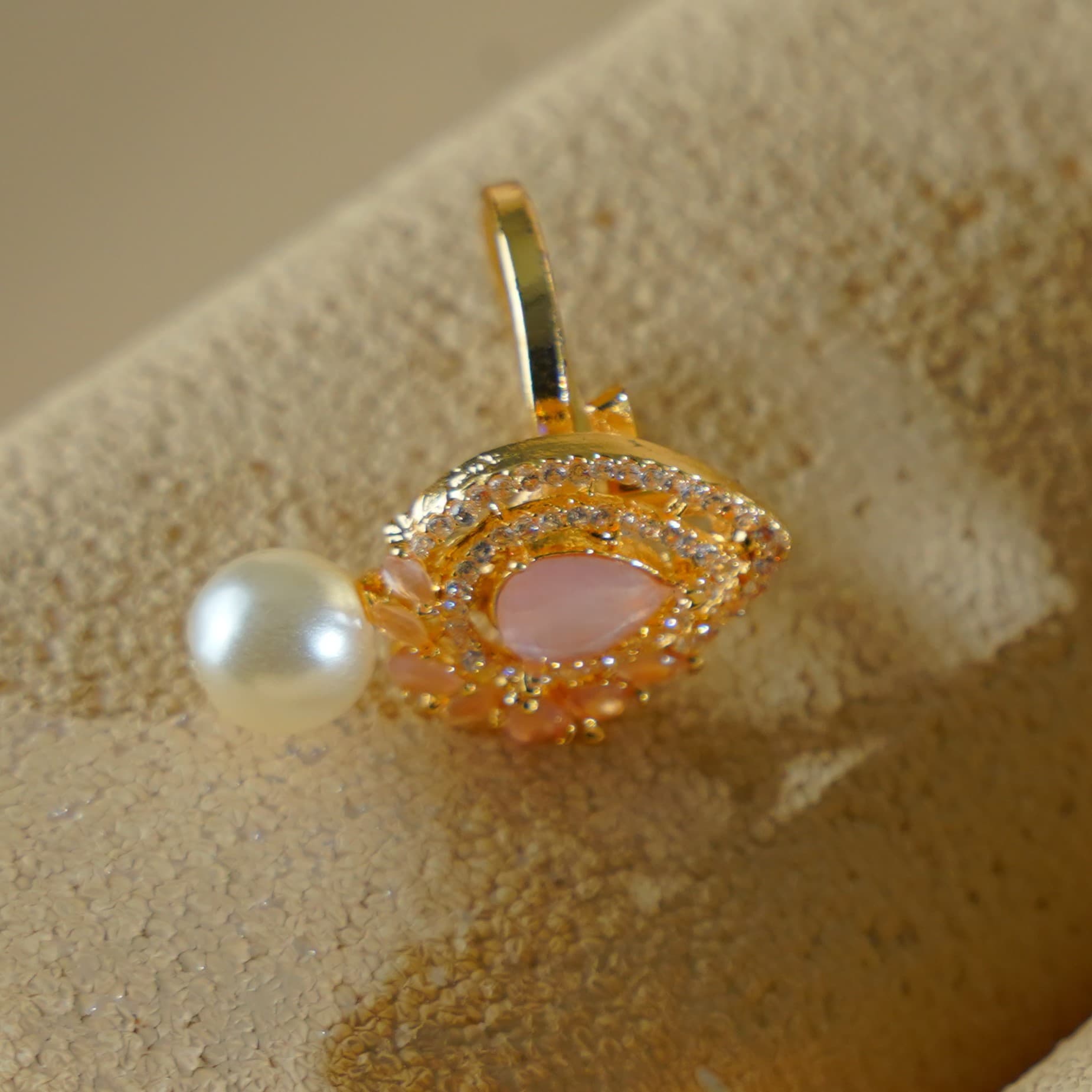 zanvik-blush-dewdrop-zirconia-earrings-ring-and-pendant-set